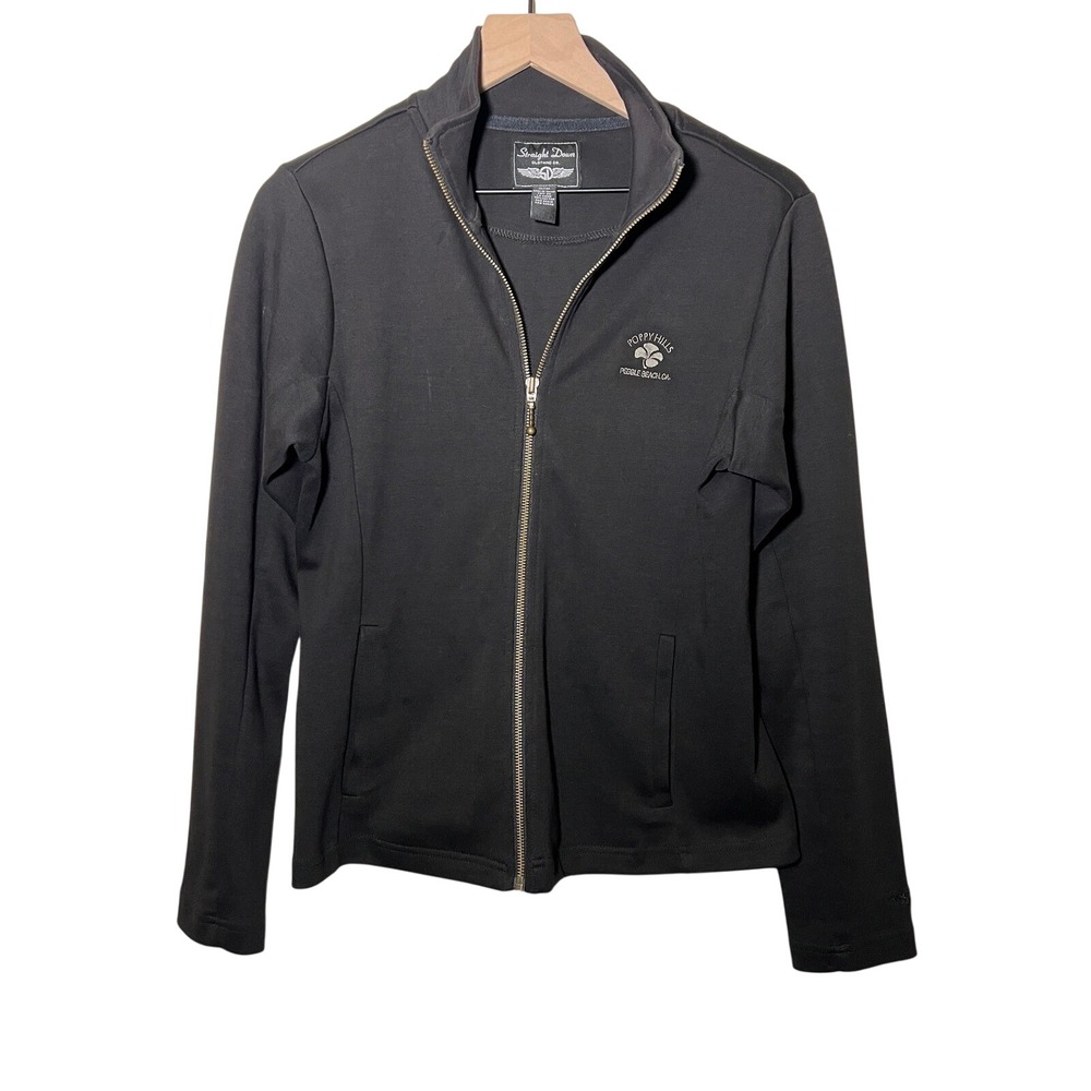 Straight Down Poppy Hills Pebble Beach Golf Embroidered Jacket in Black, Medium